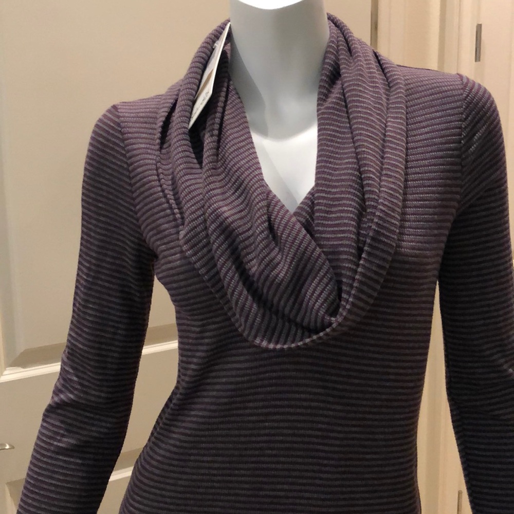 Splendid new w/tags purple/gray soft sm cowl neck